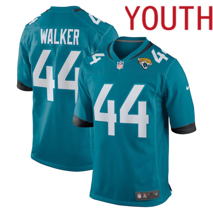 Youth Jacksonville Jaguars #44 Travon Walker Nike Teal 2022 NFL Draft First Round Pick Game Jersey